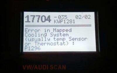 VW/Audi P1296 Fault Code – Diagnosis & Repair